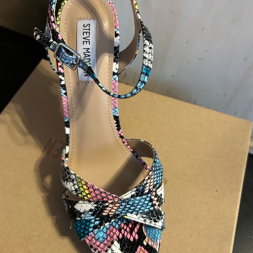 Steve Madden Colorful Snakeskin Heels